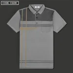 Áo Thun Nam Cổ Bẻ Sọc Nhuyễn Phối Túi (Có Size 3x)
