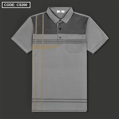 Áo Thun Nam Cổ Bẻ Sọc Nhuyễn Phối Túi (Có Size 3x)
