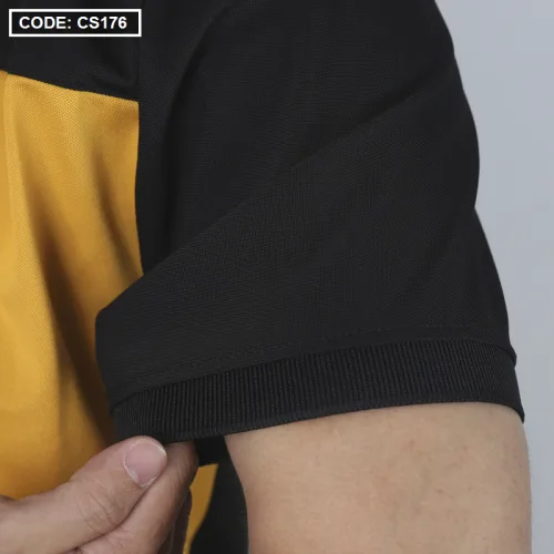 Áo Thun Nam Cổ Bẻ Thêu Chữ Phối Màu (Có Size 3XL)