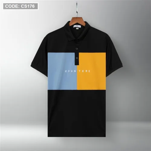 Áo Thun Nam Cổ Bẻ Thêu Chữ Phối Màu (Có Size 3XL)