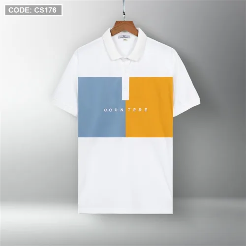Áo Thun Nam Cổ Bẻ Thêu Chữ Phối Màu (Có Size 3XL)