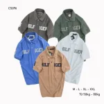 Áo Thun Polo Nam Cổ Bẻ Thêu Đắp Chữ