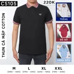 Áo thun nam cổ bẻ thêu hình két
