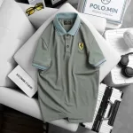 Áo Thun Nam Cổ Bẻ Thêu Logo Con Ngựa Và Phối Màu Tay Áo Trẻ Trung (Size 3XL)