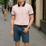 Áo Thun Nam Cổ Bẻ Thêu Logo Con Ngựa Viền Bo Tay Áo Bền Đẹp