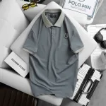 Áo Thun Nam Cổ Bẻ Thêu Logo Hình Con Sói Và Viền Bo Tay Áo (Có Size 3XL)