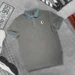 Áo Thun Nam Cổ Bẻ Thêu Logo Hình Con Sói Và Viền Bo Tay Áo (Có Size 3XL)