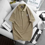 Áo Thun Nam Cổ Bẻ Thêu Logo Hình Con Sói Và Viền Bo Tay Áo (Có Size 3XL)