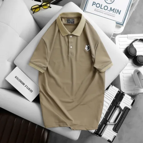 Áo Thun Nam Cổ Bẻ Thêu Logo Hình Con Sói Và Viền Bo Tay Áo (Có Size 3XL)
