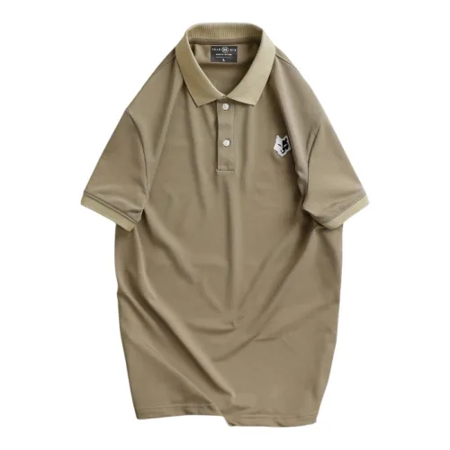 Áo Thun Nam Cổ Bẻ Thêu Logo Hình Con Sói Và Viền Bo Tay Áo (Có Size 3XL)