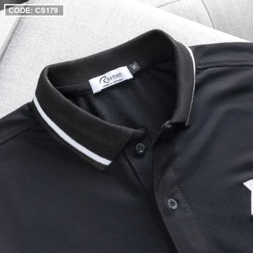 Áo Thun Nam Có Cổ Cá Sấu Đốm Thêu Logo (Có Size 3XL)
