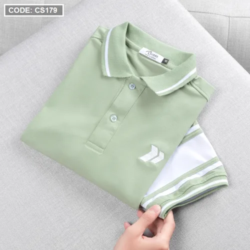 Áo Thun Nam Có Cổ Cá Sấu Đốm Thêu Logo (Có Size 3XL)