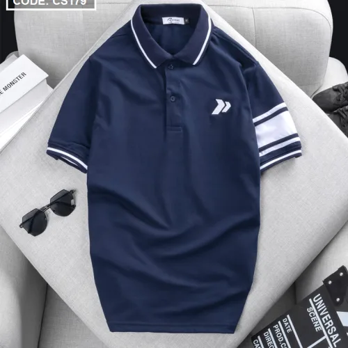 Áo Thun Nam Có Cổ Cá Sấu Đốm Thêu Logo (Có Size 3XL)