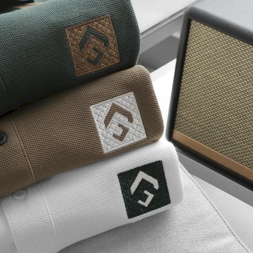 Áo Thun Nam Cổ Bẻ Thêu Nổi Logo Lục Giác (Có size 3x)