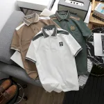 Áo Thun Nam Cổ Bẻ Thêu Nổi Logo Lục Giác (Có size 3x)