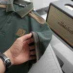 Áo Thun Nam Cổ Bẻ Thêu Nổi Logo Lục Giác (Có size 3x)