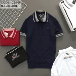 Áo thun nam cổ bẻ thêu sau lưng