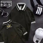 Áo thun nam cổ bẻ thêu sau lưng