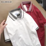 Áo thun nam cổ bẻ thêu sau lưng