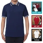 Áo thun nam cổ bẻ thêu sau lưng