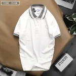 Áo thun nam cổ bẻ thêu sau lưng