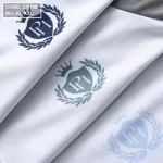 Áo Thun Polo Cá Sấu Thân Phối Sọc In Logo