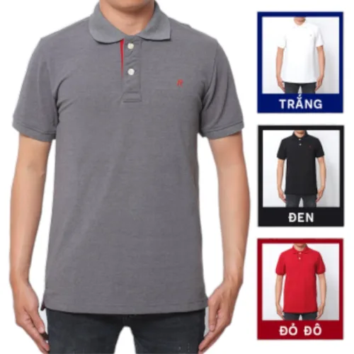 Áo thun nam cổ bẻ vải cá mập