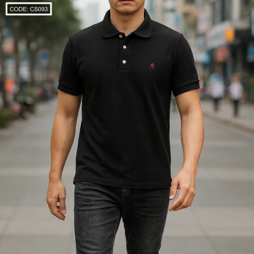 Áo thun nam cổ bẻ vải cá mập