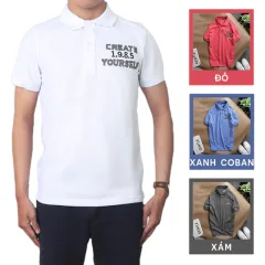 Áo Thun Nam Polo Cổ Bẻ Vải Thêu Chữ