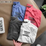 Áo Thun Nam Polo Cổ Bẻ Vải Thêu Chữ