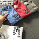 Áo Thun Nam Polo Cổ Bẻ Vải Thêu Chữ