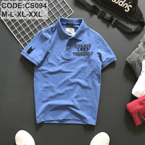 Áo Thun Nam Polo Cổ Bẻ Vải Thêu Chữ