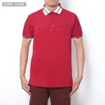 Áo Thun Nam Có Cổ Phối Màu Thêu Chữ