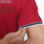 Áo Thun Nam Có Cổ Phối Màu Thêu Chữ