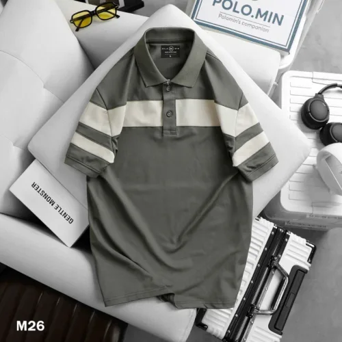 Áo Thun Nam Có Cổ Phối Sọc Độc Đáo (Có Size 3XL)