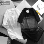 Áo Thun Nam Cổ Tròn 2 Màu In Sọc Ngang Ngực (Có Size 3XL)