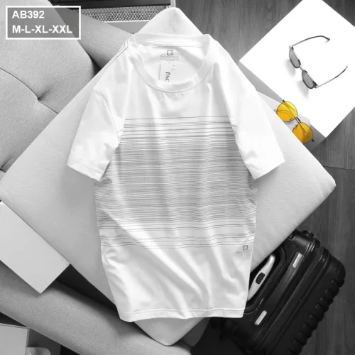 Áo Thun Nam Cổ Tròn 2 Màu In Sọc Ngang Ngực (Có Size 3XL)