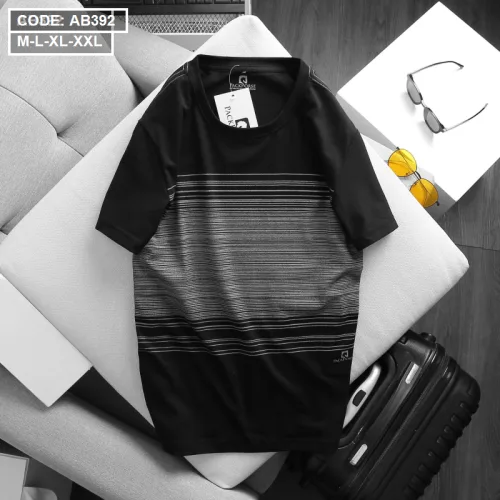 Áo Thun Nam Cổ Tròn 2 Màu In Sọc Ngang Ngực (Có Size 3XL)