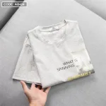 Áo Thun Nam Cổ Tròn Cotton In Hoạ Tiết Lạ Mắt
