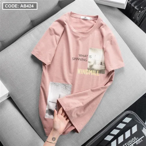 Áo Thun Nam Cổ Tròn Cotton In Hoạ Tiết Lạ Mắt