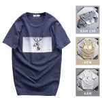 Áo Thun Nam Cổ Tròn Cotton In Tuần Lộc 3D