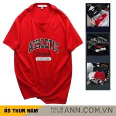 Áo Thun Nam Cổ Tròn In Chữ Athletic Division Since 1986 Size Từ 45-95kg