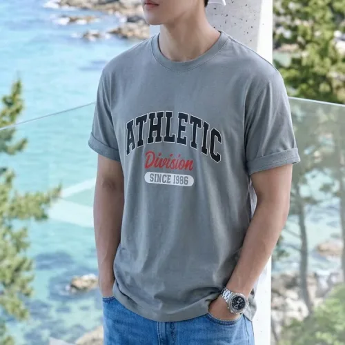 Áo Thun Nam Cổ Tròn In Chữ Athletic Division Since 1986 Size Từ 45-95kg