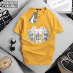Áo Thun Nam Cotton Cổ Tròn In Hình Gấu