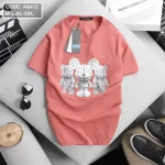 Áo Thun Nam Cotton Cổ Tròn In Hình Gấu