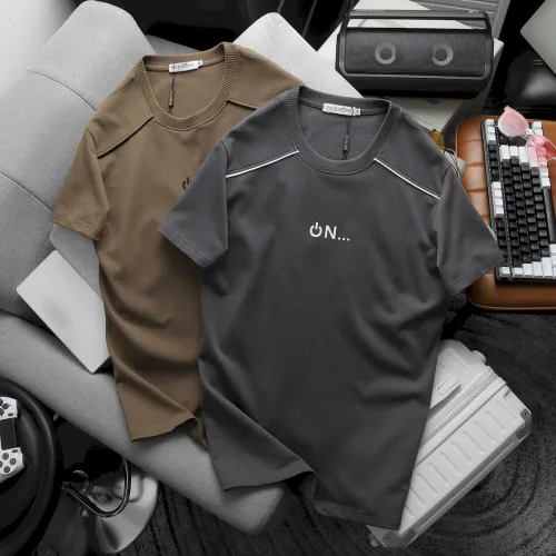 Áo Thun Nam Cổ Tròn Logo Nổi Chữ ON (Có Size 3x)