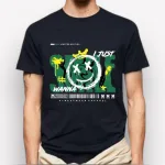 Áo Thun Nam Cổ Tròn Rurumen Màu Đen In Icoin Marshmello Big Size