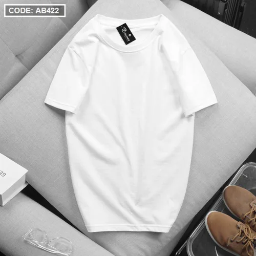 Áo Thun Nam Cổ Tròn Tay Ngắn Màu Trơn Đơn Giản (Có Size 3XL)