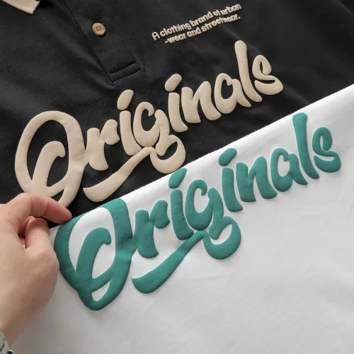 Áo Thun Nam Cổ Bẻ Oversize In Chữ Originals Big Size 110kg