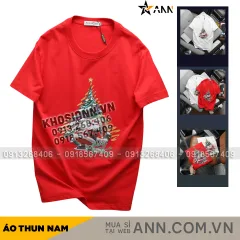 Áo Thun Nam Cổ Tròn Pack Horse In Chữ Merry Christmas (Có Size 3x)